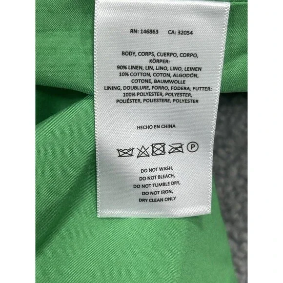 Anthropologie Mare Mare Midi Dress Green Strapless Trench Preppy Retro Sz XL NWT - Picture 12 of 12